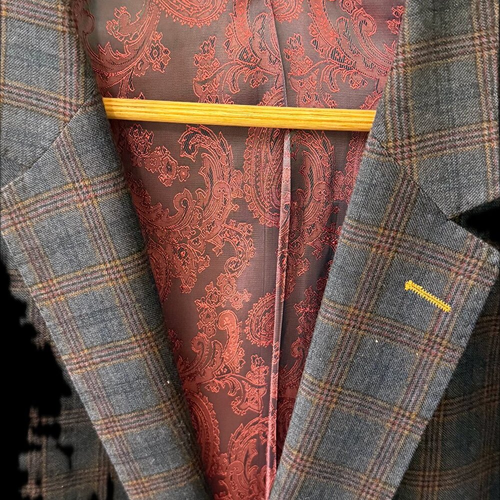 Giovanni Bresciani Men's Italian Wool Sport Coat Size 42 Slim Fit — Made in Ital